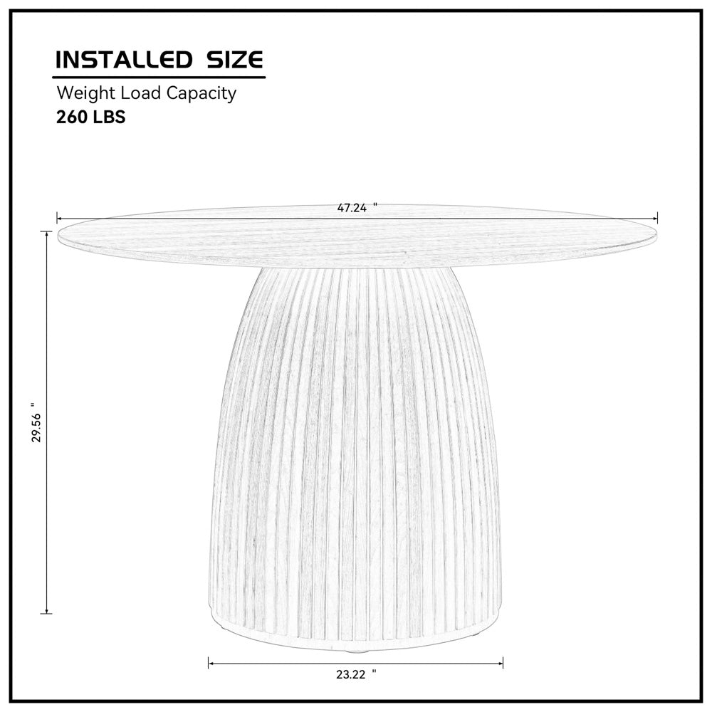 Pedestal Dining Table, 47"