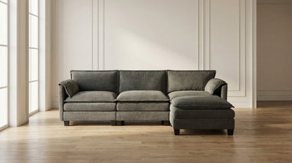 Calder Modular Chaise Sectional Sofa (107") – Grey