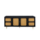 70"  Rattan Sideboard Tv Console
