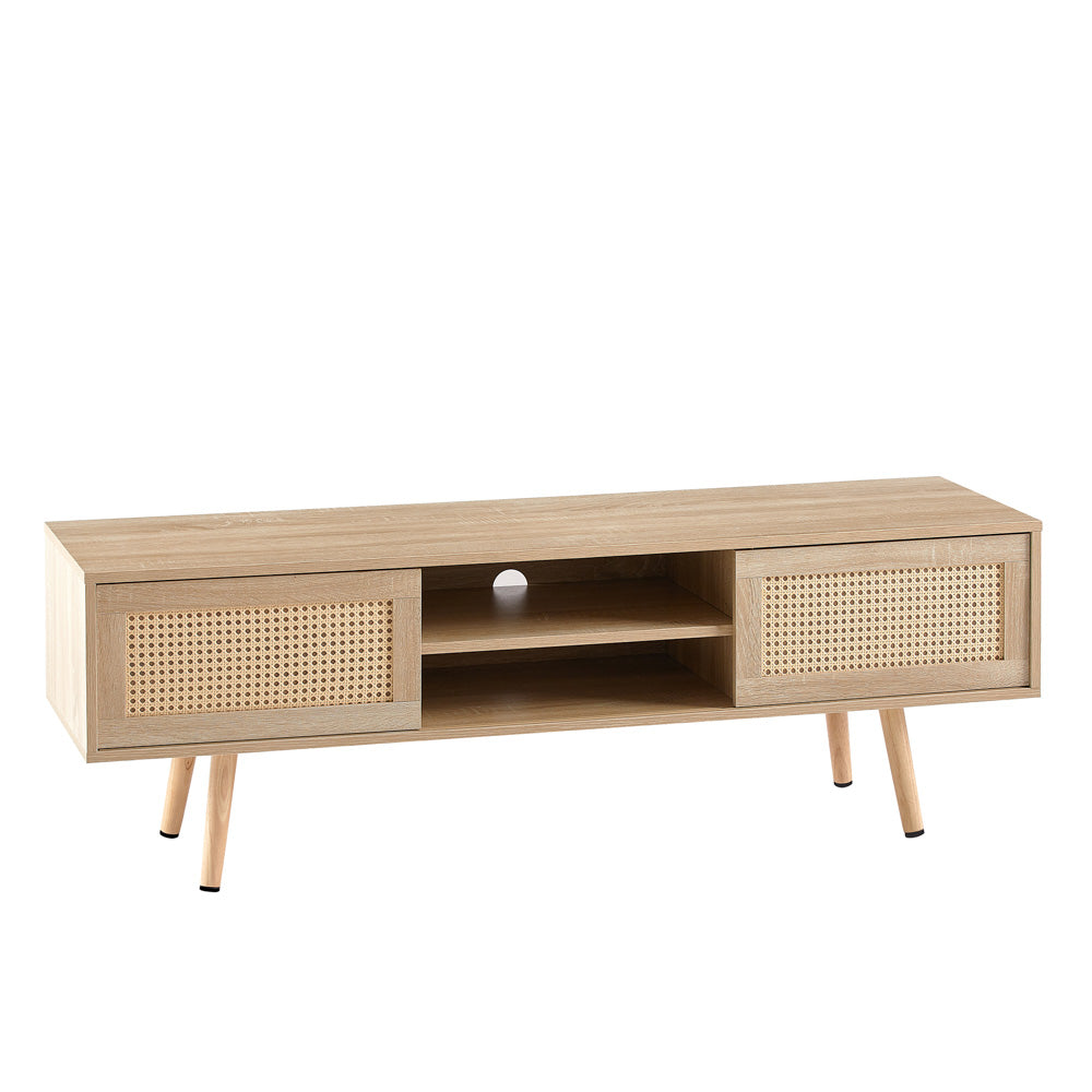 55.12" Rattan Storage TV Console
