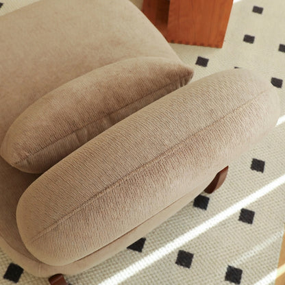 Verdana Curved Accent Chair, Camel