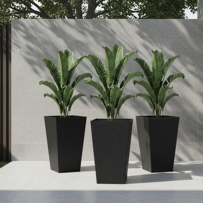 Kova Tall Woven Planter Set