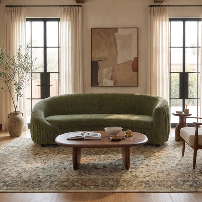 Aurelia Curved Lounge Sofa – Green