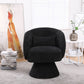 Swivel Barrel Armchair, Black