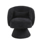 Swivel Barrel Armchair, Black