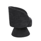 Swivel Barrel Armchair, Black
