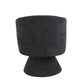 Swivel Barrel Armchair, Black