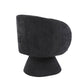 Swivel Barrel Armchair, Black