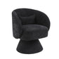 Swivel Barrel Armchair, Black
