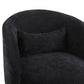 Swivel Barrel Armchair, Black