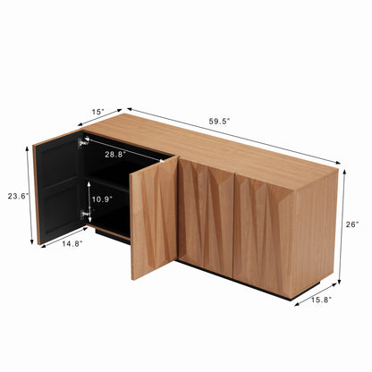 Varen Faceted Walnut Sideboard