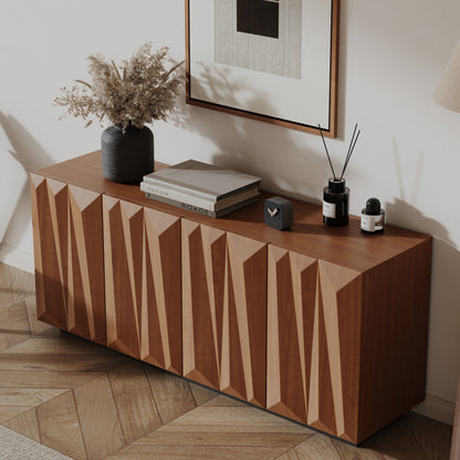 Varen Faceted Walnut Sideboard
