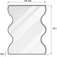 Wavy Wall Mirror, Black 30"x35"