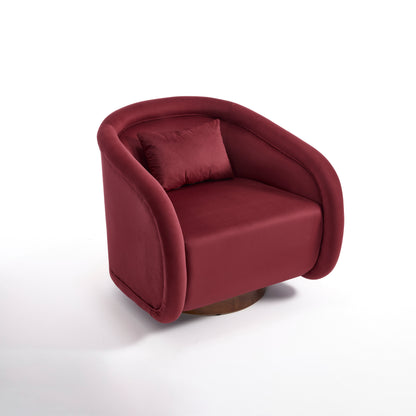 Elara Velvet Swivel Barrel Chair