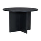 Modern 5-Piece Round Dining Table Set, Black