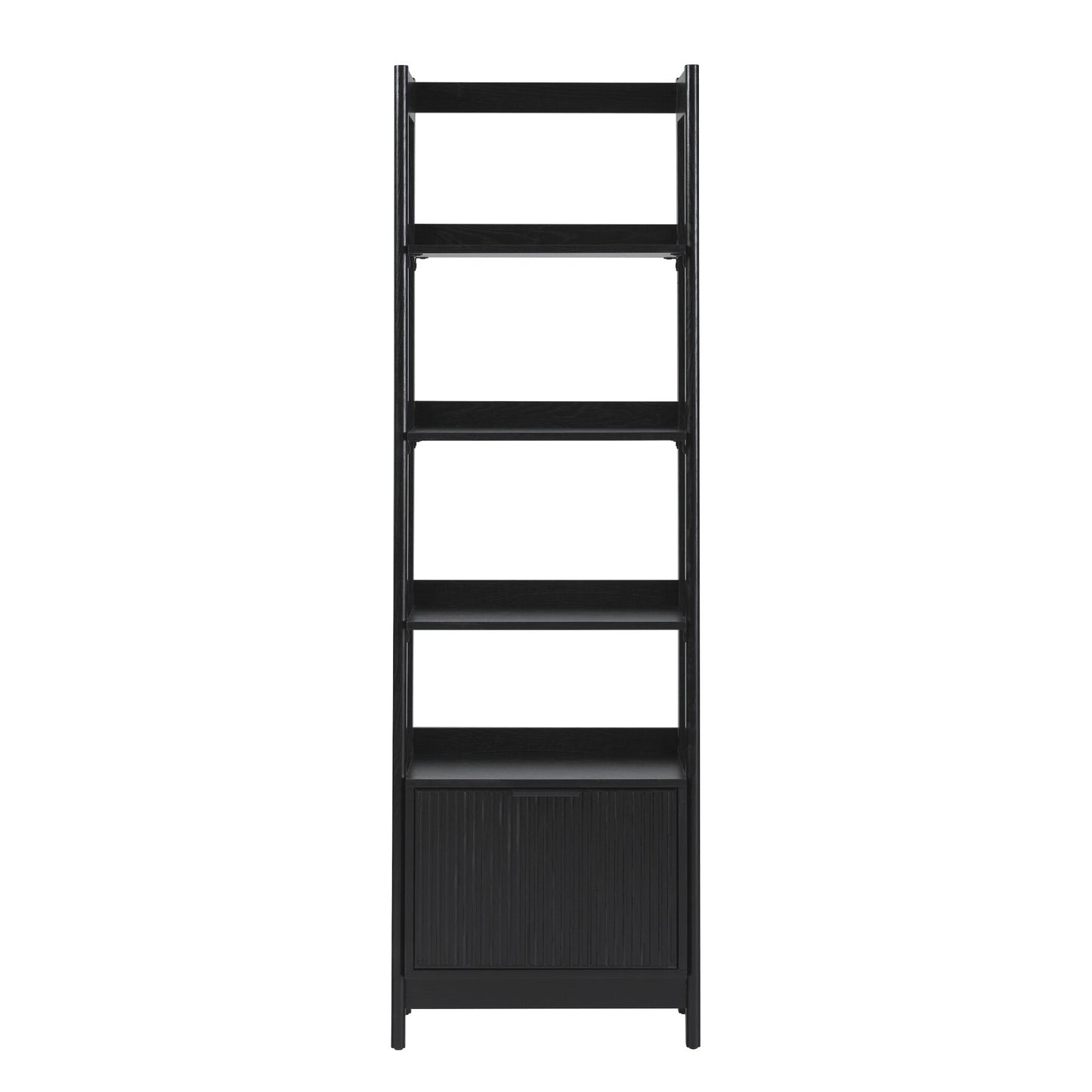 Transitional Narrow Bookshelf, Black