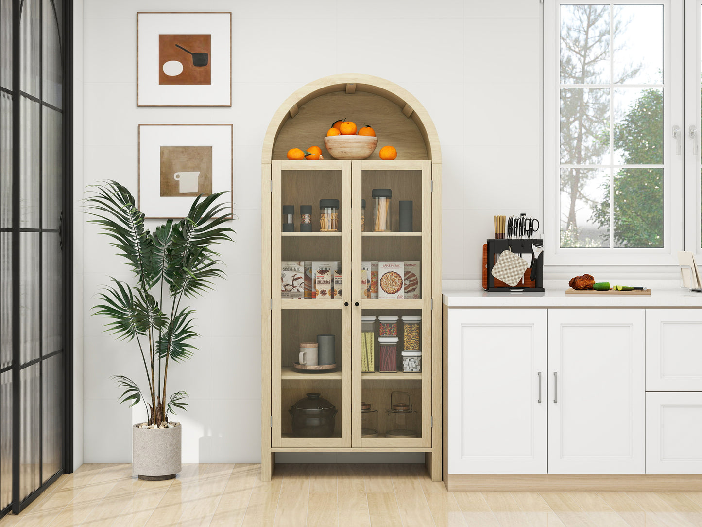 Lacy Arched Storage Cabinet