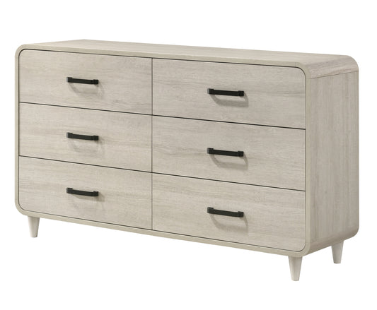 Elara 6-Drawer Chest, Sun Bleached Finish