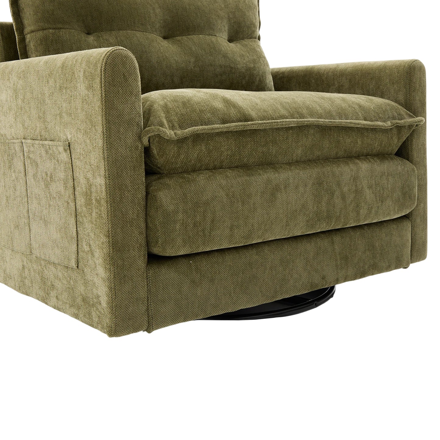 Asher Chenille Swivel Lounge Chair