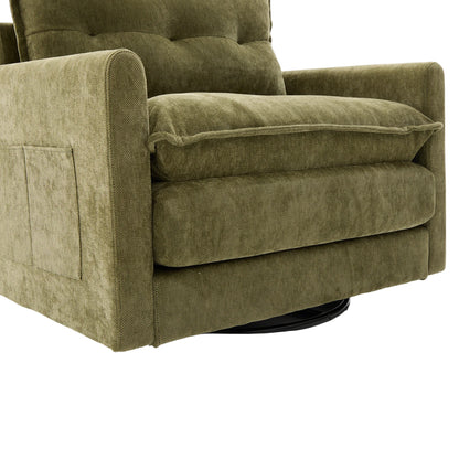 Asher Chenille Swivel Lounge Chair