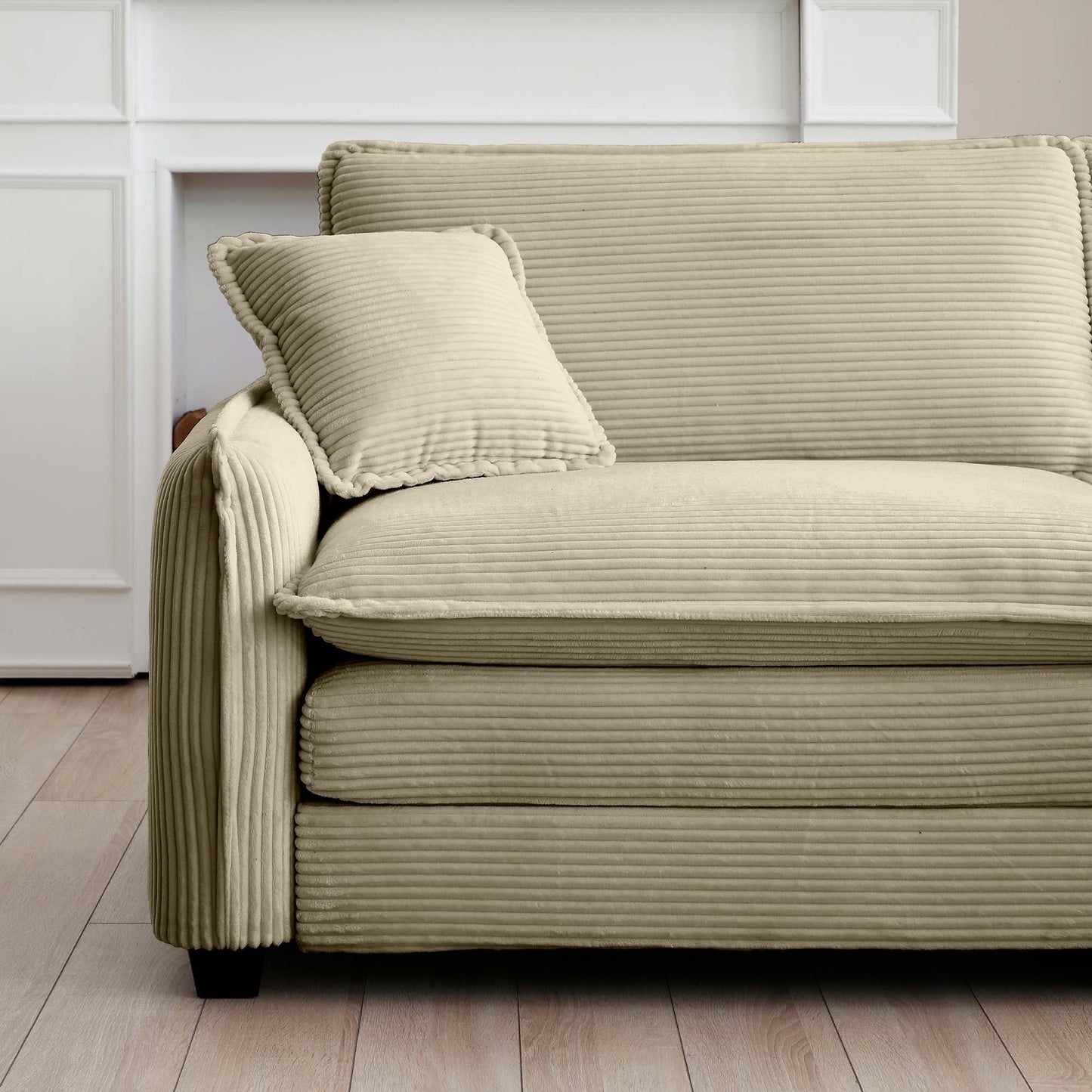 Berk Corduroy Sofa, Tan