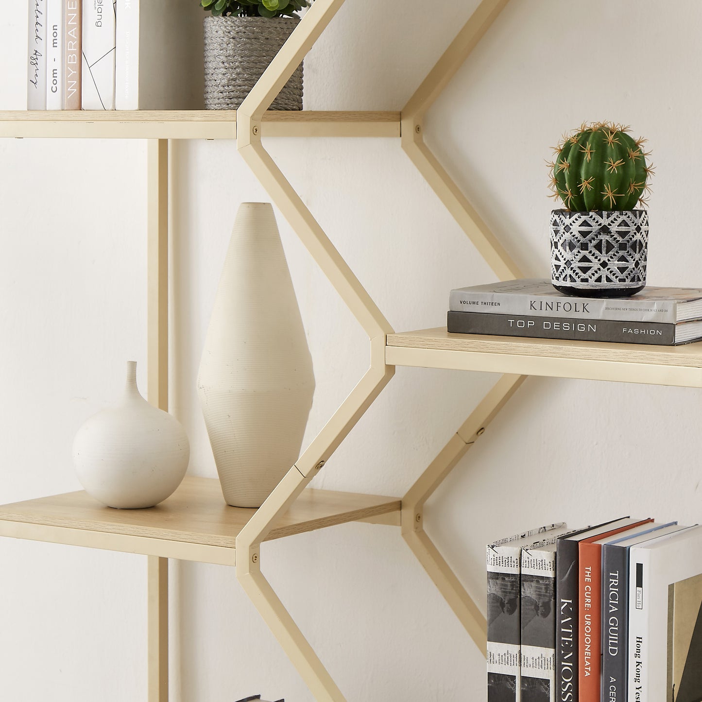 7-Tiered Rattan Bookshelf