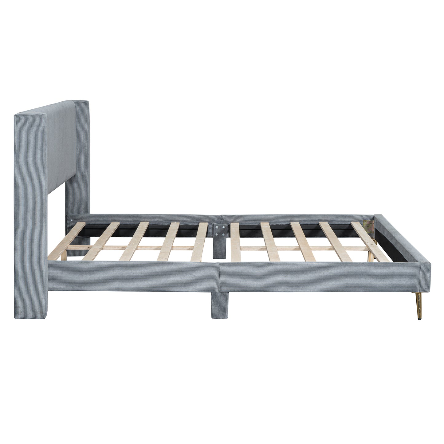 Cory Queen Platform Bed, Gray