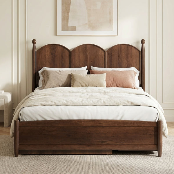 Aldara Walnut Storage Bed with Trundle – Queen