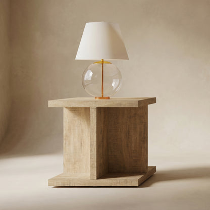 Arden Mango Wood Open Cube End Table