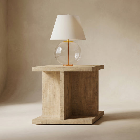 Arden Mango Wood Open Cube End Table