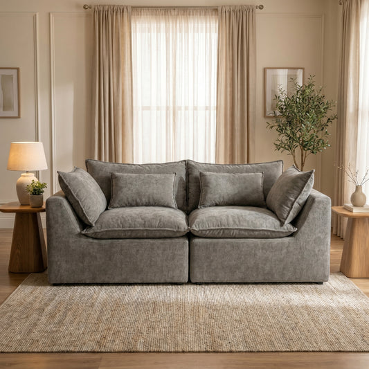 Aveline Modular Cloud Sofa, Antique Grey