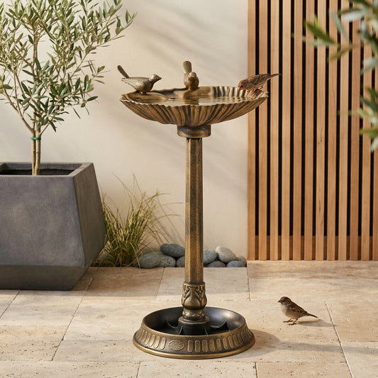 Aveline Sculptural Bird Bath & Garden Pedestal