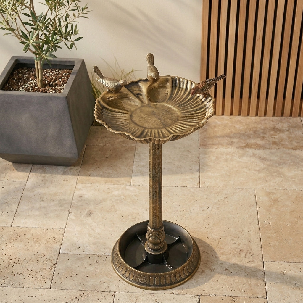 Aveline Sculptural Bird Bath & Garden Pedestal
