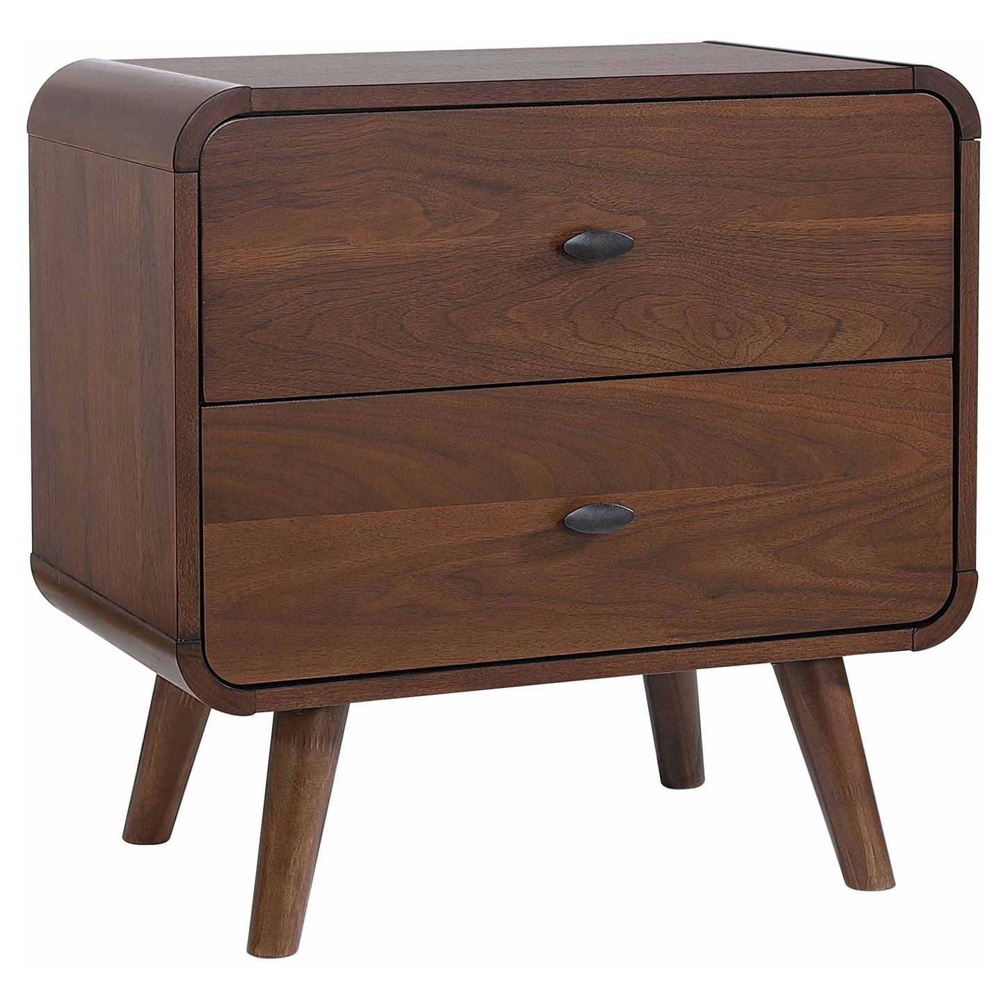 Harlow Walnut Mid-Century Nightstand