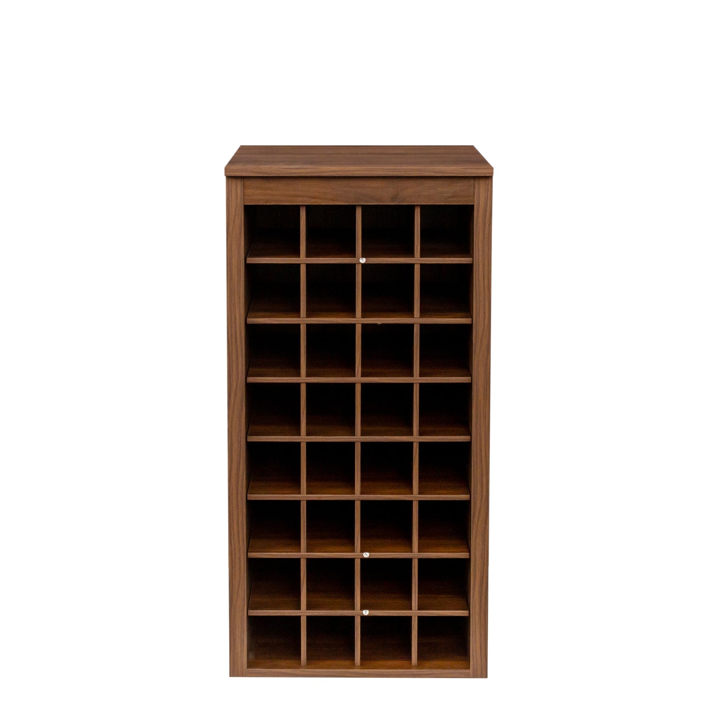Harlan 32-Bottle Walnut Wine Storage Cabinet