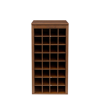 Harlan 32-Bottle Walnut Wine Storage Cabinet