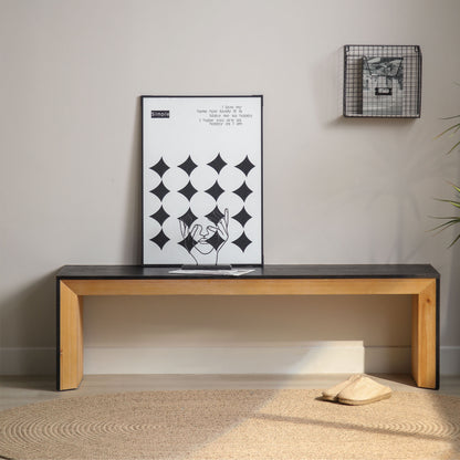 Hollis Two-Tone Modern Wood Bench