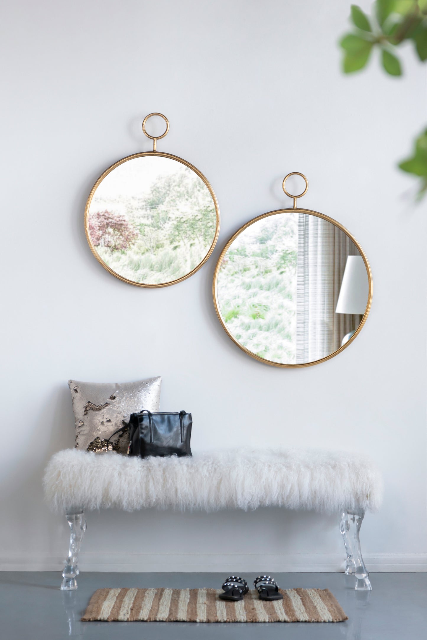 Gold Wall Mirror, 26" x 32"