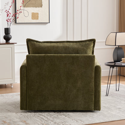 Asher Chenille Swivel Lounge Chair