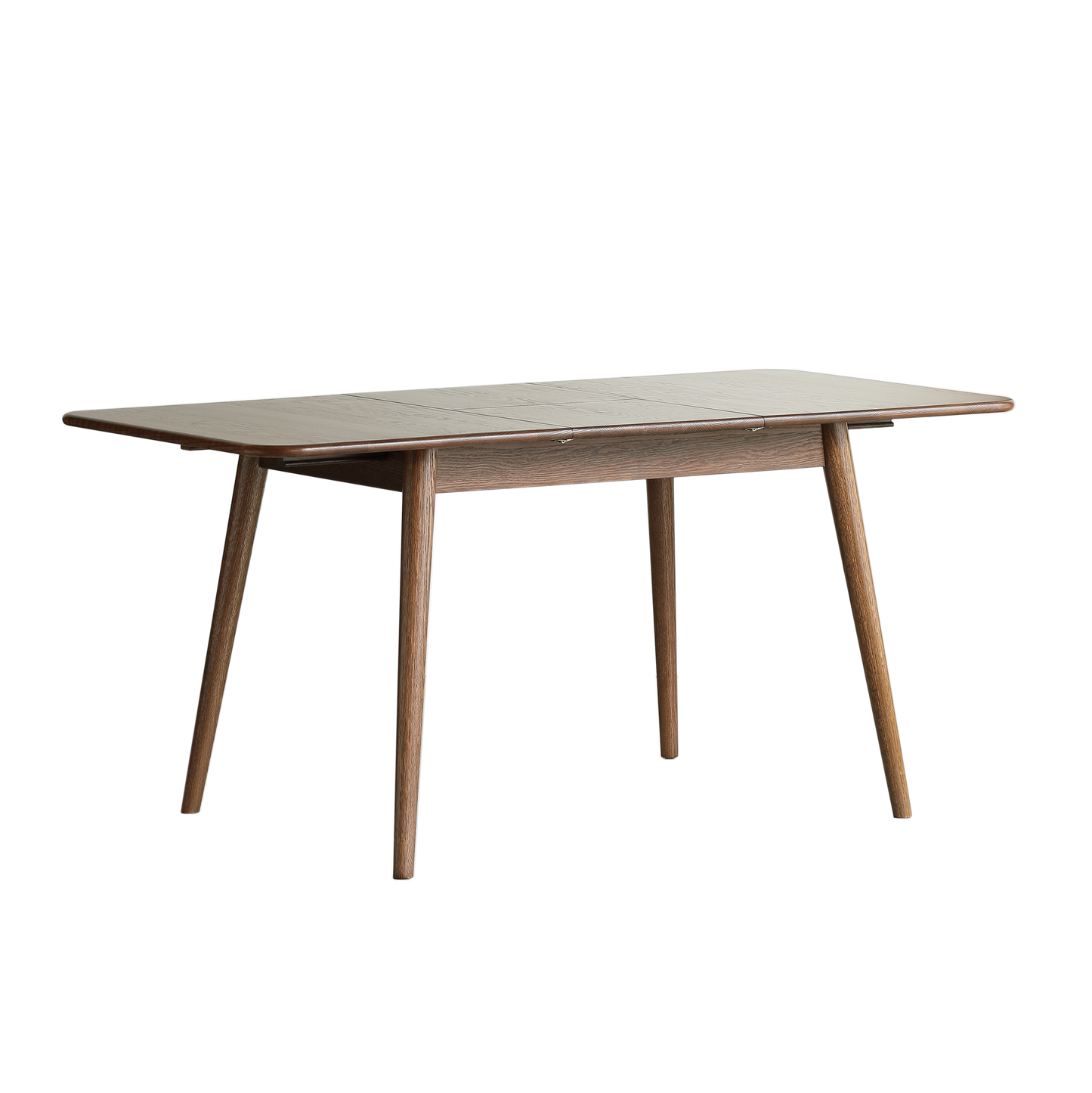 Linden Solid Oak Extendable Dining Table – Walnut Finish