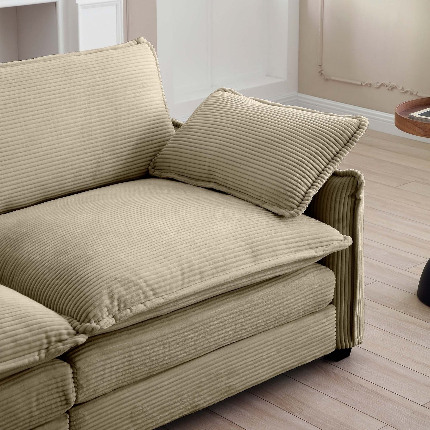 Berk Corduroy Sofa, Tan