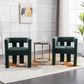 Alpine Set of 2 Barrel Accent Chairs, Emerald