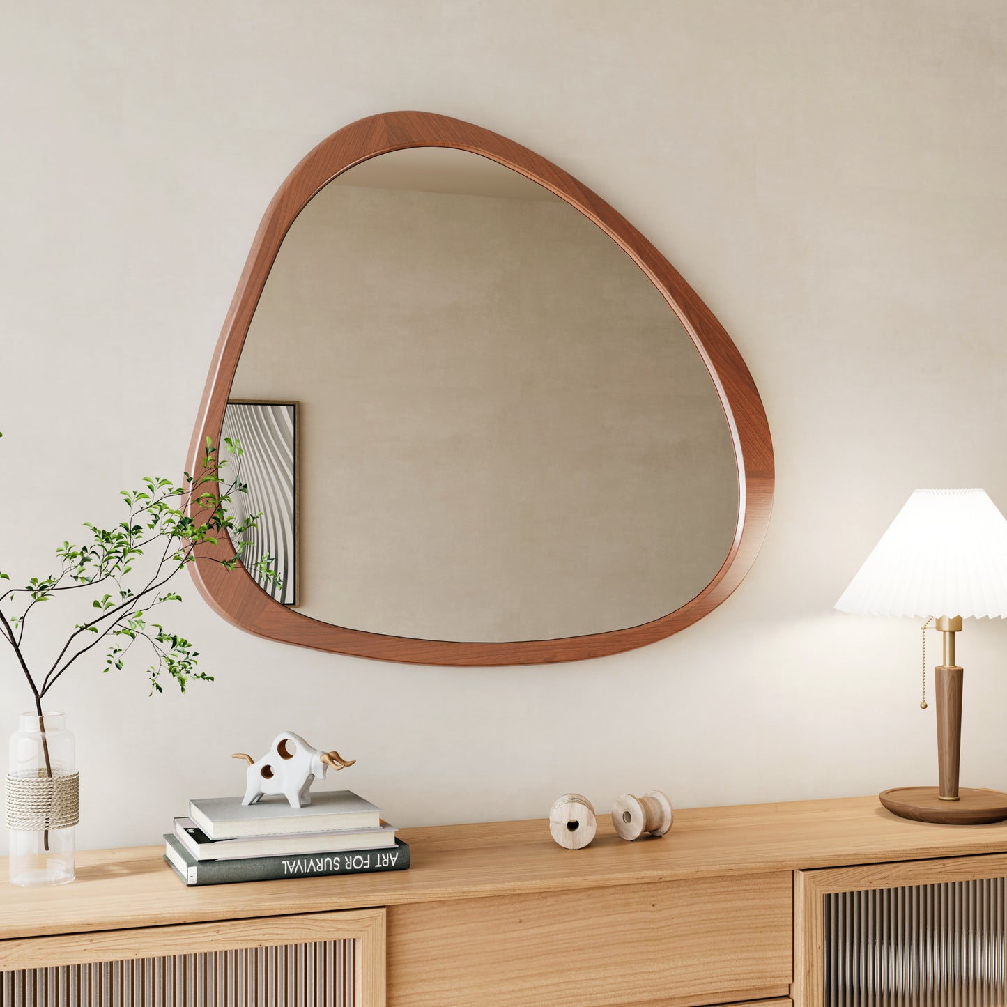 Asymmetrical Wall Mirror, 45"
