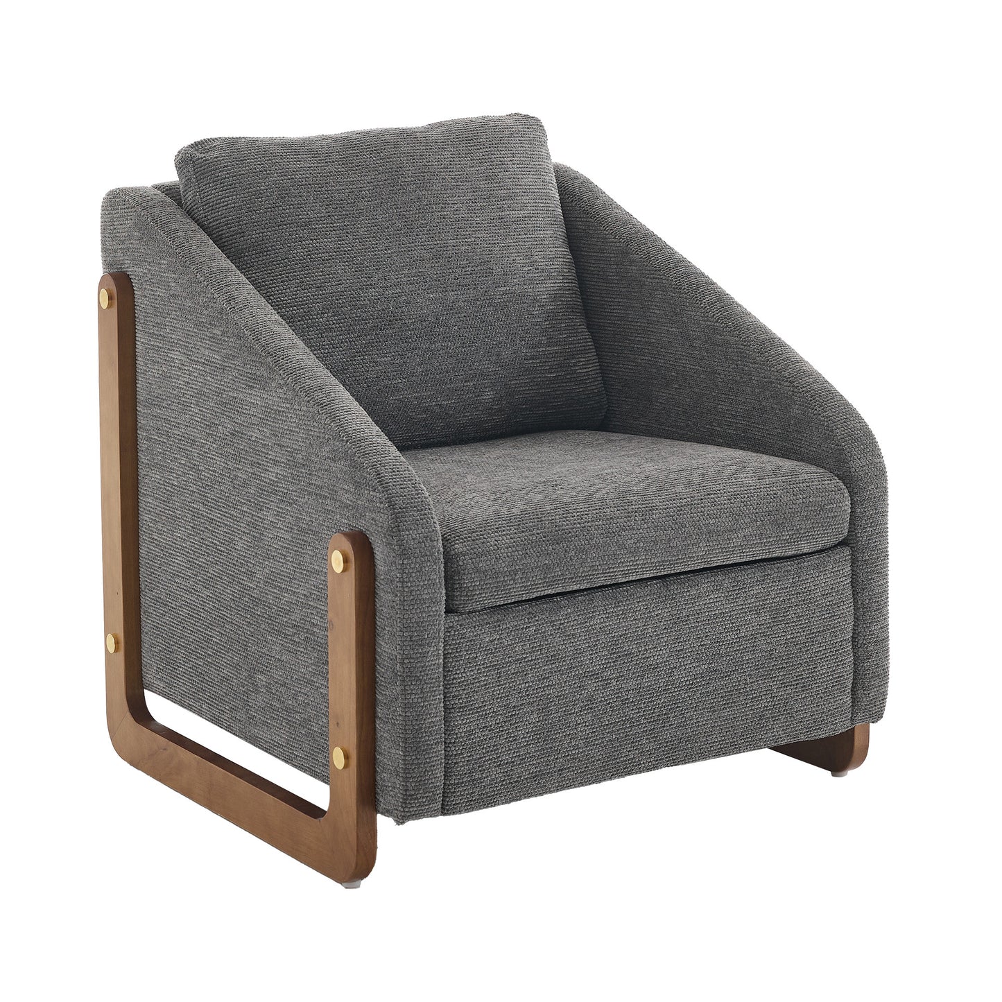 Bennett Chenille Accent Chair, Gray