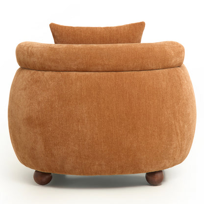 Lunara Bouclé Accent Chair, Tuscan