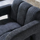 31.10" Wide Boucle Accent Chair, Dark Grey