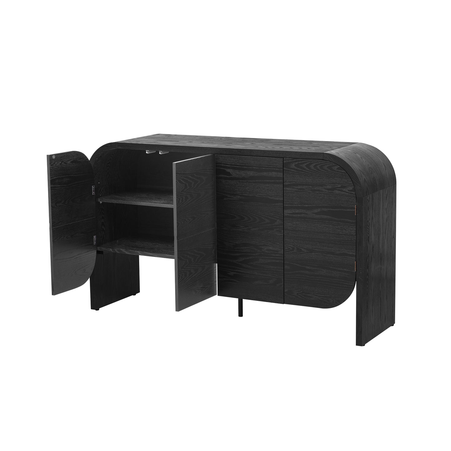 Black Ash Curved Edge Sideboard