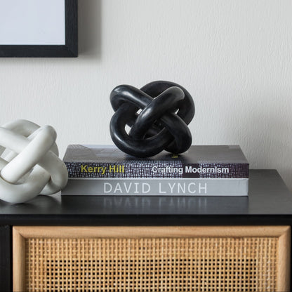 Marble Chain Sculpture, Black