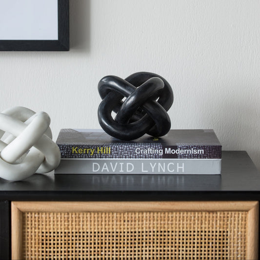 Marble Chain Sculpture, Black