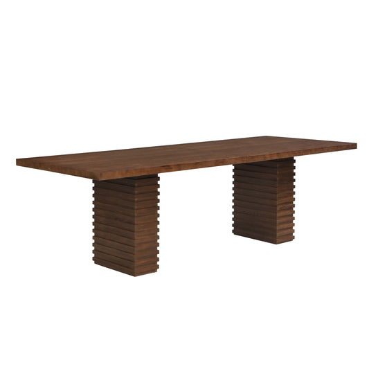 Drew Sculpted Pedestal Table, Walnut